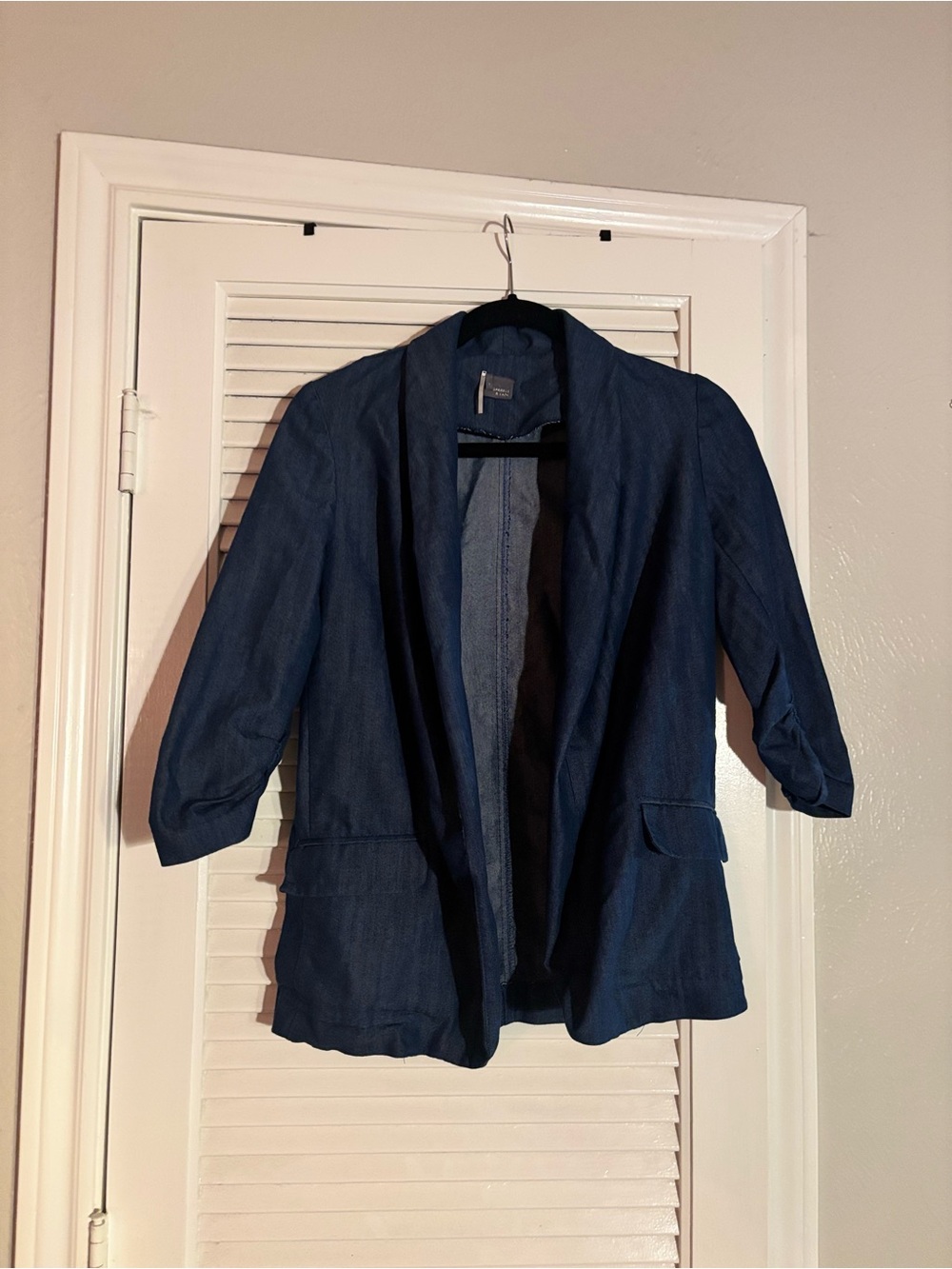 Sparkle & Fade Indigo Open-Front Jean Jacket